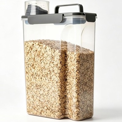 Rice Storage Containers 20 LB Rice dispenser W/ Pouring Spout Large Bin Flour