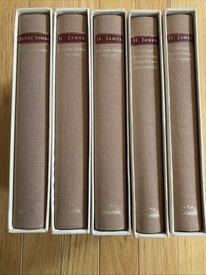 The Library of America 5 Vol. Lot Slipcases Henry James #64, 65, 107, 111, 139
