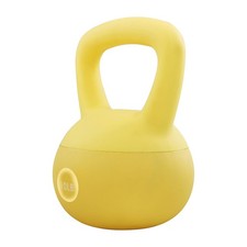 Fitvids Soft Kettlebell Ergonomic Grip, Iron  Sand Filled, 10 Pounds, Yellow