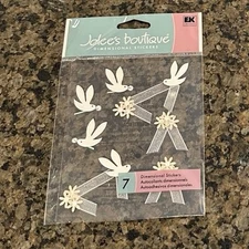 Jolee's Boutique DOVES Dimensional Stickers Ribbons Wedding Flowers
