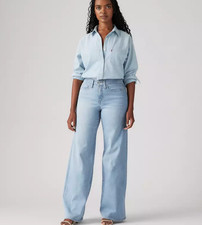 BEST SELLER LEVI'S 318 Shaping Wide Leg Women's Jeans, Tall Glass Of Water
