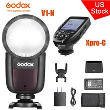 Godox V1-N 2.4G TTL HSS 1/8000 Round Head Camera Flash for Nikon Xpro-N Trigger