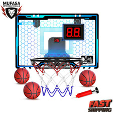 HopeRock Indoor Mini Basketball Hoop with LED Scoreboard Kids Toy Set