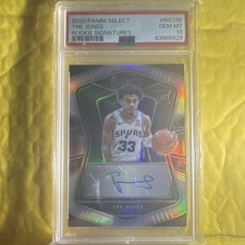 2020-21 Panini Select Tre Jones Rookie Signatures Prizm /249 PSA 10 Auto