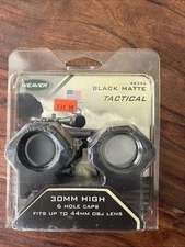 NEW Weaver Tactical Scope Rings 30mm High 6-Hole Matte Finish 48352 