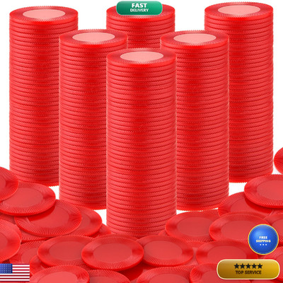 Coopay 600 Pieces Plastic Poker Chips Bingo Chip Bulk Learning Counters Disks