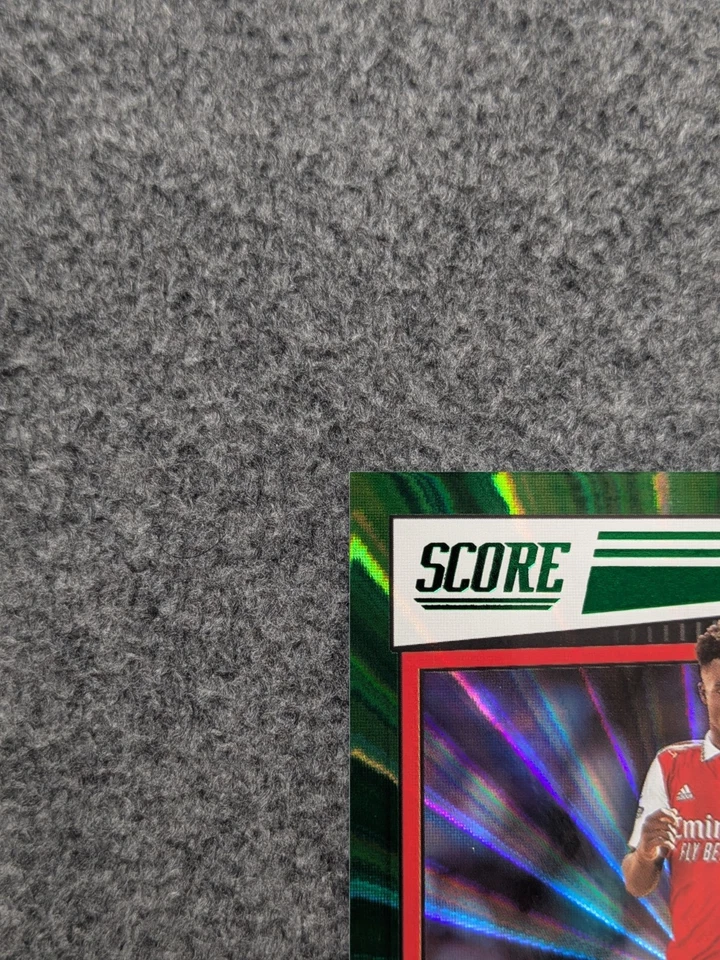 2022-23 PANINI SCORE PREMIER LEAGUE  BUKAYO SAKA GREEN LAZER PARALLEL#12#D3/5 - Image 3 of 4