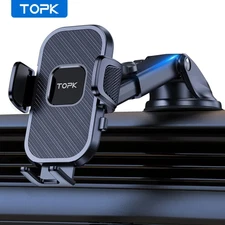 TOPK Car Phone Holder Super Stable Car Phone Mount for Car Dashboard/Windscreen/