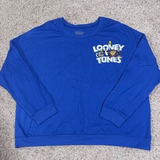 Looney Tunes  That  s All Folks  Royal Blue Sweatshirt, Lightweight, Size XL