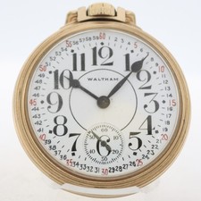 Antique 16s 1940 Waltham Vanguard 23 Jewel Railroad Pocket Watch 1623 10k GF