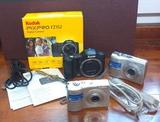 Digi-Cam Lot Non-Working 2 Olympus Kodak PIXPRO FZ152 w/Box AS IS For Parts