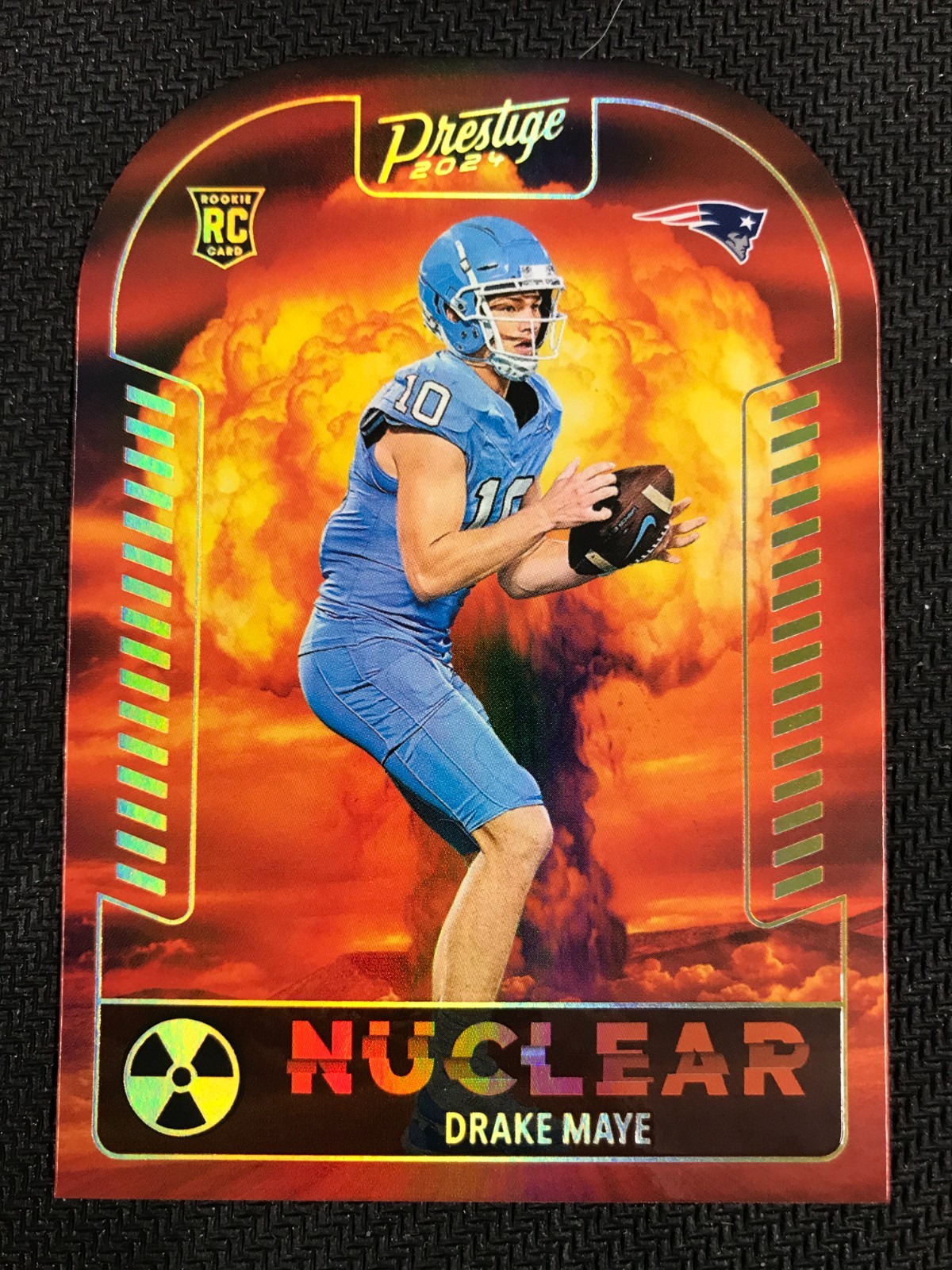 2024 Panini Prestige Drake Maye Nuclear Rookie Case Hit SSP Patriots No Reserve