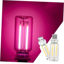2 Pack Car LED Lights Interior, USB Light for Car Decor  Bedroom, 2 pack pink