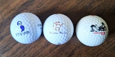 Lot of 3 Souvenir Logo Golf Balls-New-See Description for Details