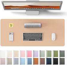 Leather Desk Protector, Office Mat, Large Mouse Pad, Non-Slip PU Leather Blotter