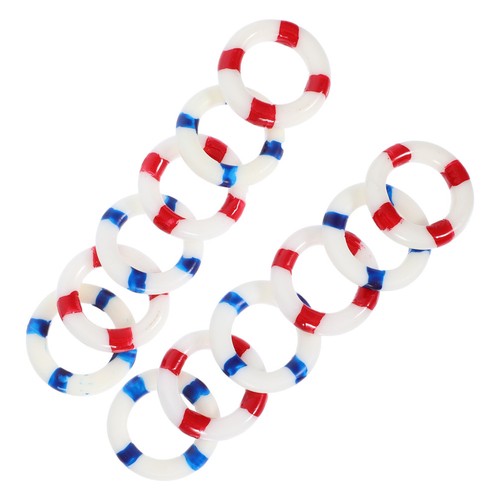  12 Pcs Lifebuoy Cake Decoration Desktop Miniature Swim Ring House - Zdjęcie 10 z 12