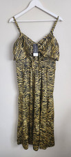 Dorothy Perkins Animal Print Smock Shirred Midi Dress Size 10 BNWT *FREE P&P*