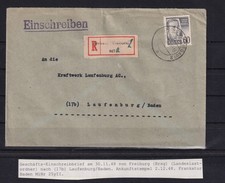 AN306) Frz. Zone Baden : R-Beleg Einschreiben aus Aufl&ouml;sung Spezialsammlung