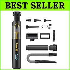 Ultra-Light Mini Vacuum with 10 Accessories - Perfect for Cars & Office Clean