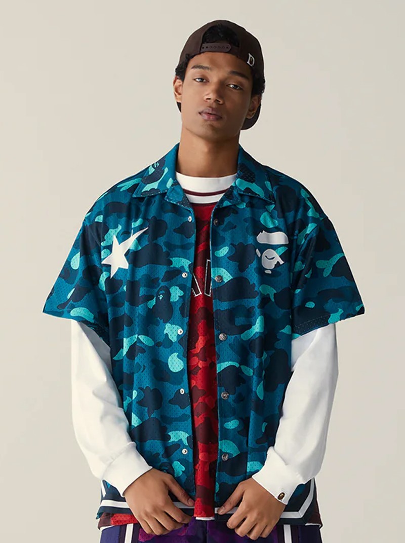 A BATHNIG APE Men's COLOR CAMO WARM UP SS SHIRT 1M30132314 bz | eBay