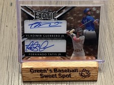 2023 Leaf Exotic Fernando Tatis Jr / Vladimir Guerrero Jr Auto 1/1 Padres, Jays