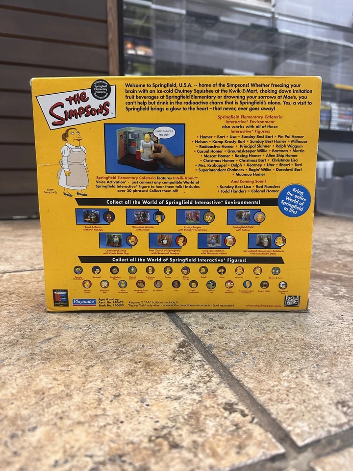 Playmates Los Simpson: Intelli-Tronic Interactivo Exclusivo Lunchlady Doris USADO Foto 2 de 4