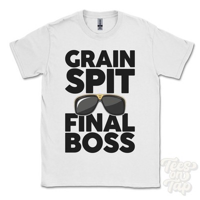 T-SHIRT GRAIN SPIT FINAL BOSS lustig Weihnachtsgeschenk Sheerness Kent England Ibiza
