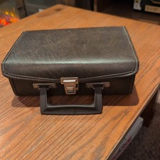 Vintage Cassette Tape Carrying Case 12 Slot BMI Faux Leather Storage Holder
