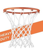 Basketball Net Replacement Heavy Duty, 2023 Professional On 12 Loops, 21" White