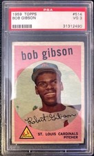 1959 Topps #514 Bob Gibson RC PSA 3 VG Rookie High Number HOF