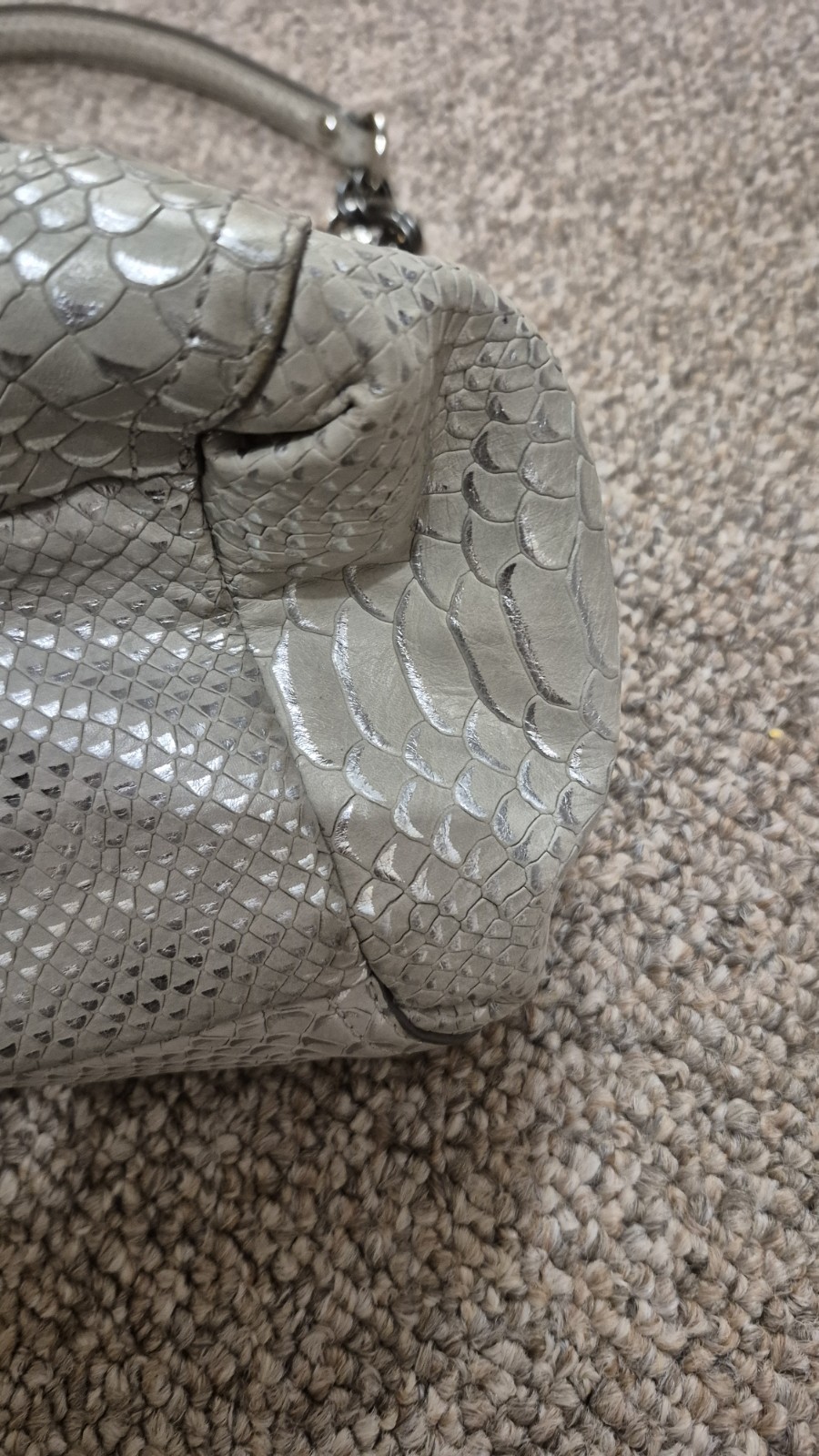 Coach Madison Pinnacle Python Embossed Gray/Silve… - image 8