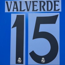 Valverde 2024-25 Real Madrid Player Size Nameset Name Number ID Print