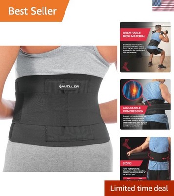 Adjustable Sports Medicine Back Brace for Ultimate Pain Relief - One Size, Black
