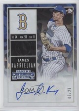 2015 Panini Contenders College Ticket Cracked Ice 7/23 James Kaprielian Auto v9t