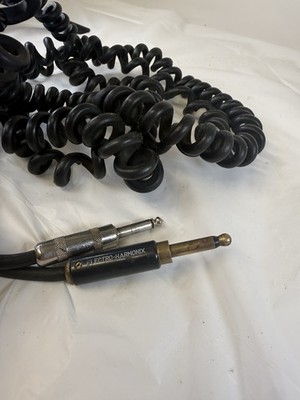 Vintage 1970's Electro-Harmonix 1/4'' Coiled Instrument/Guitar Coil Cable-Lead