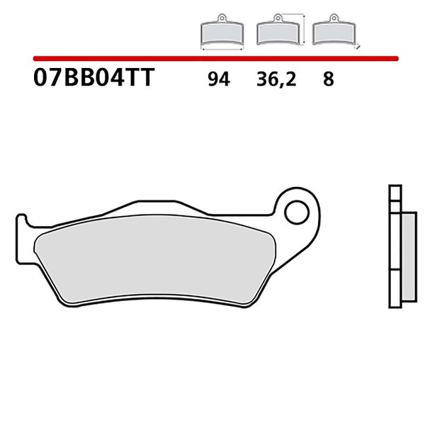 Brembo VORDERRADBREMSBELAGE-KIT Fur Gas Gas Hp Wild Quad 400 03-03-COD. 07BB04TT-image
