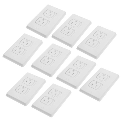 Lot De 10 Cache-PriSES Britanniques Noirs - Protection Enfant Et Bébé Pour Prises Électriques
