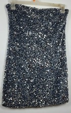 Forever 21 Woman's Medium Mini Tank Silver Sequined Dress
