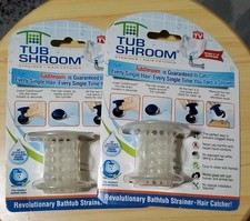 New Lot 2 Tub Shroom White Bathtub Strainer Hair Catcher