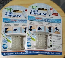 New Lot 2 Tub Shroom White Bathtub Strainer Hair Catcher 