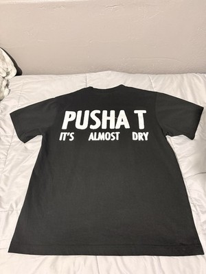 Pusha T 'It's Almost Dry' Tour Black T-Shirt Size Medium 100% Cotton New