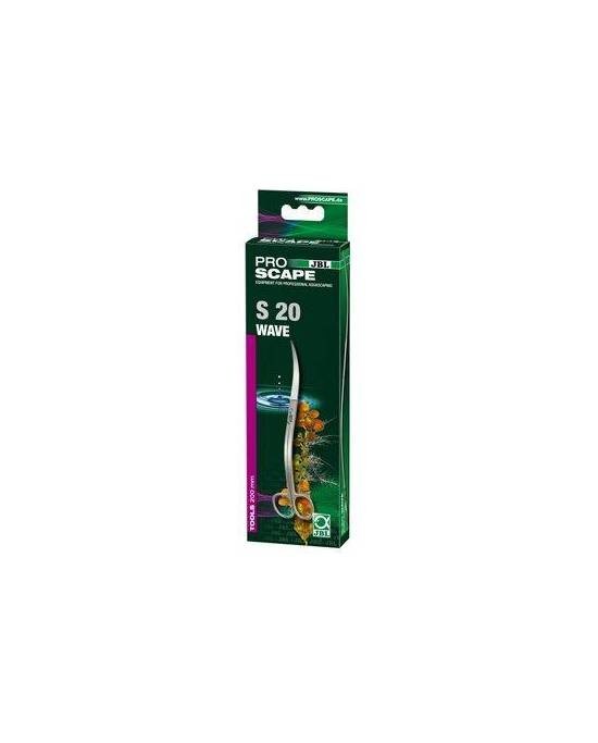 Ciseaux Courbes JBL ProScape Tool S 20 Wave pour sculpter les mousses de votre bac d'aquascaping