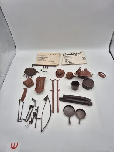 Vintage Marx Johnny West Accessories Lot and 2 Manuals