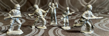 Vintage WW2 Lead Soldiers Unmarked Unpainted Lot 5 