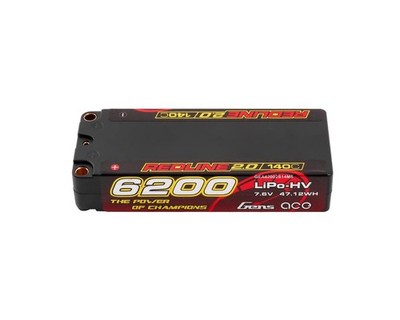 Gens Ace Redline 2.0 Mid Shorty LiPo Akku 2S HV 7.6V 6200mAh 140C GENA62002S14M5