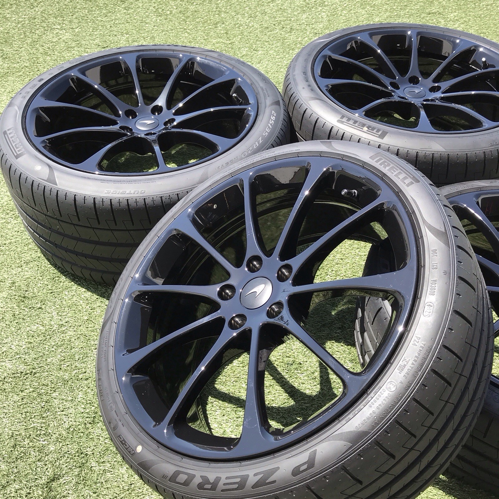 19 20 MCLAREN ARTURA RIMS TIRES TPMS NEW SET OEM GENUINE FACTORY 16BA957CP 2026