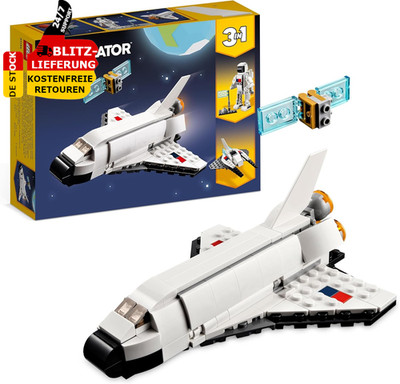 LEGO Creator 3In1 Spaceshuttle Spielzeug Zum Raumschiff, Konstruktionsspielzeug 