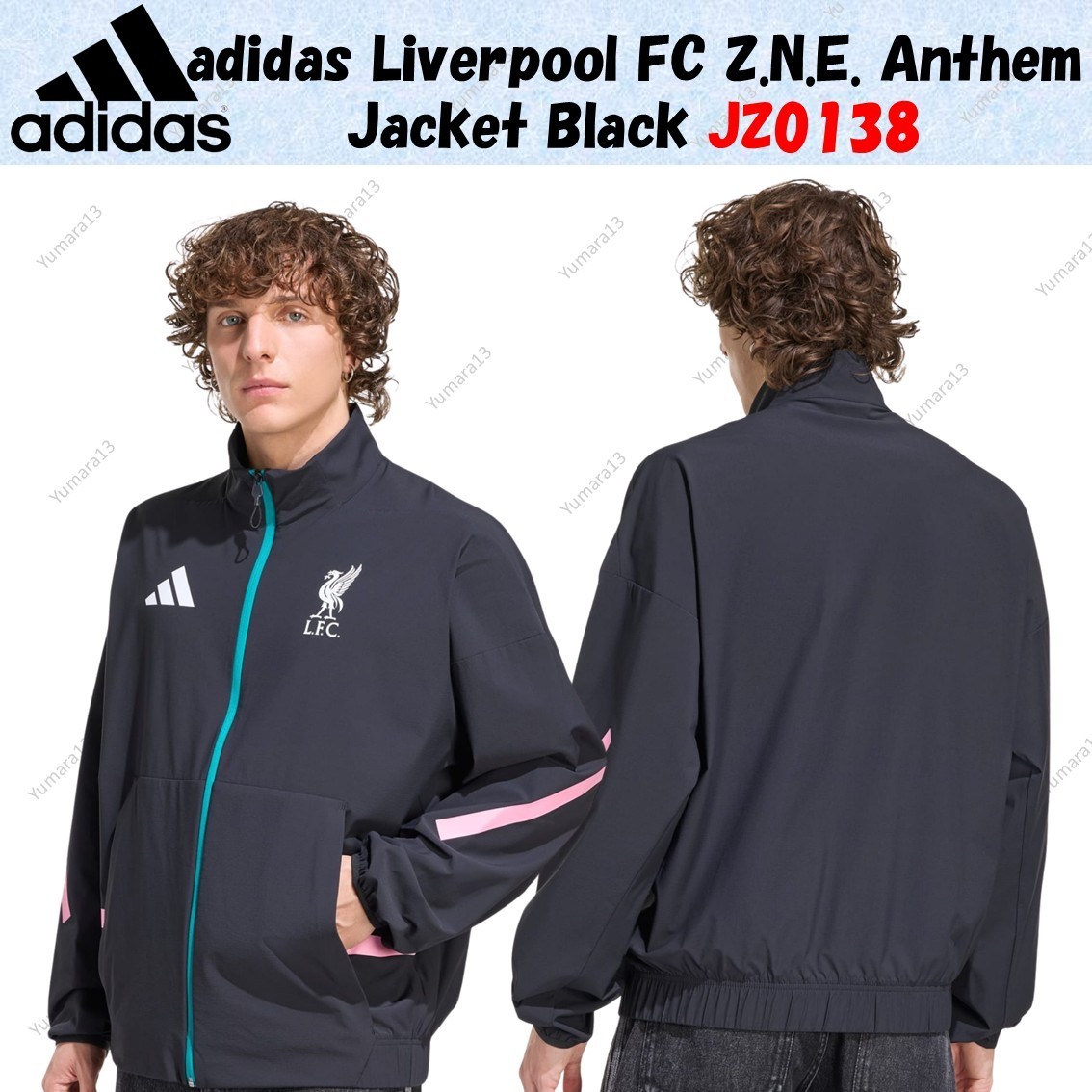 adidas Liverpool FC Z.N.E. Anthem Jacket Black JZ0138 Japan Size