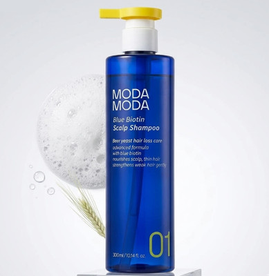 MODA MODA Blue Biotin Scalp Shampoo 300ml Hair Loss Relief K-Beauty, Brand New
