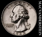 1963-D Silver Washington Quarter - Scarce  Better Date  No Reserve  #L6366